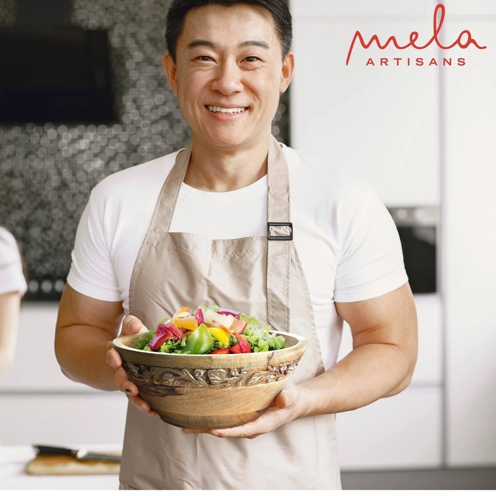 MELA ARTISANS wooden serving bowl